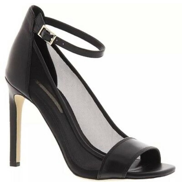 BCBGeneration Mesh Black Strap Natalee Heels